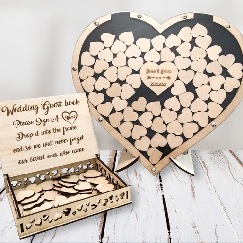 Rustic Wedding Drop Box Wedding Guest Book Alternative Bride & Etsy