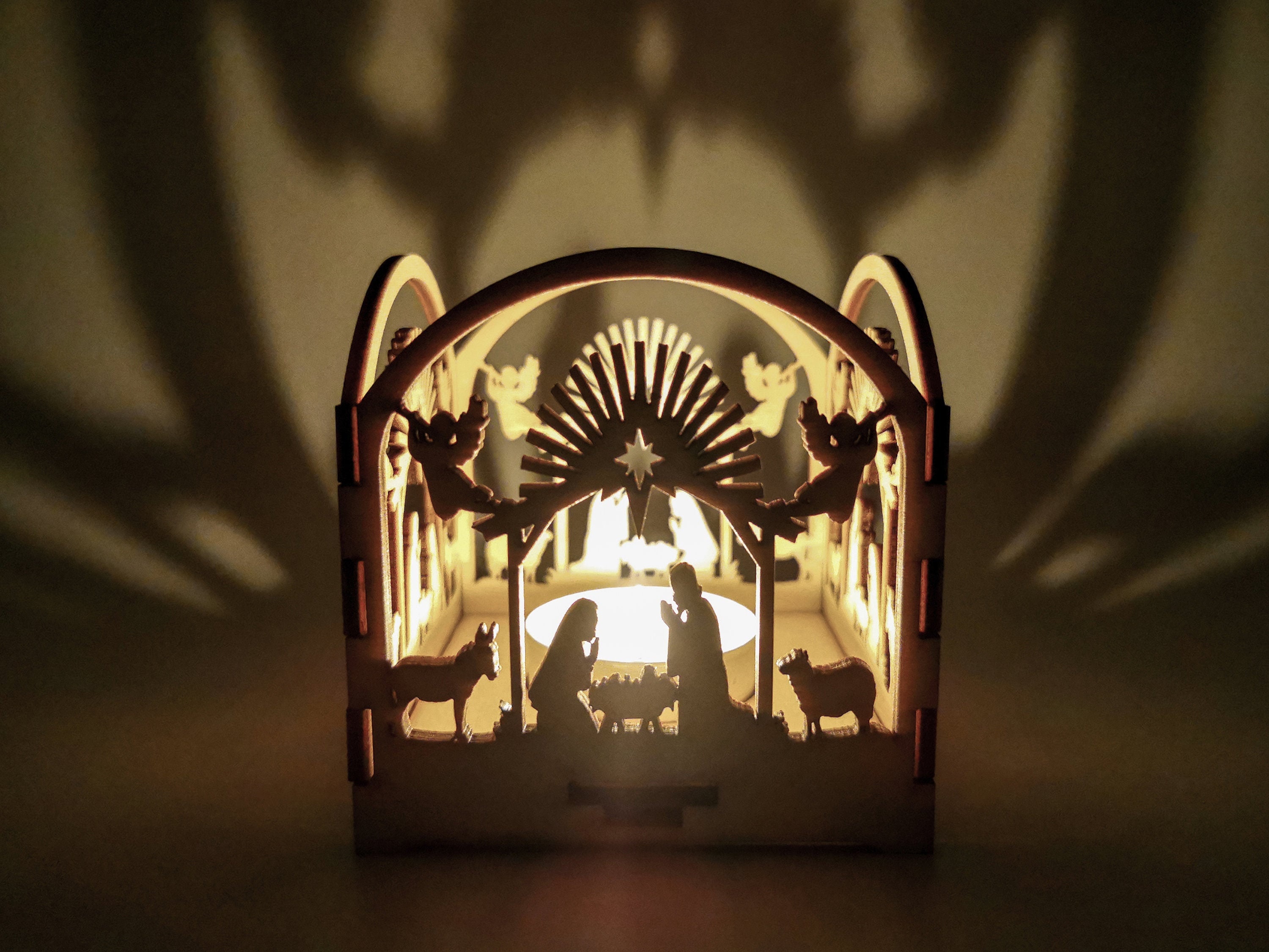 Download Christmas Lantern Oh Holy Night Laser Cut Lantern Etsy