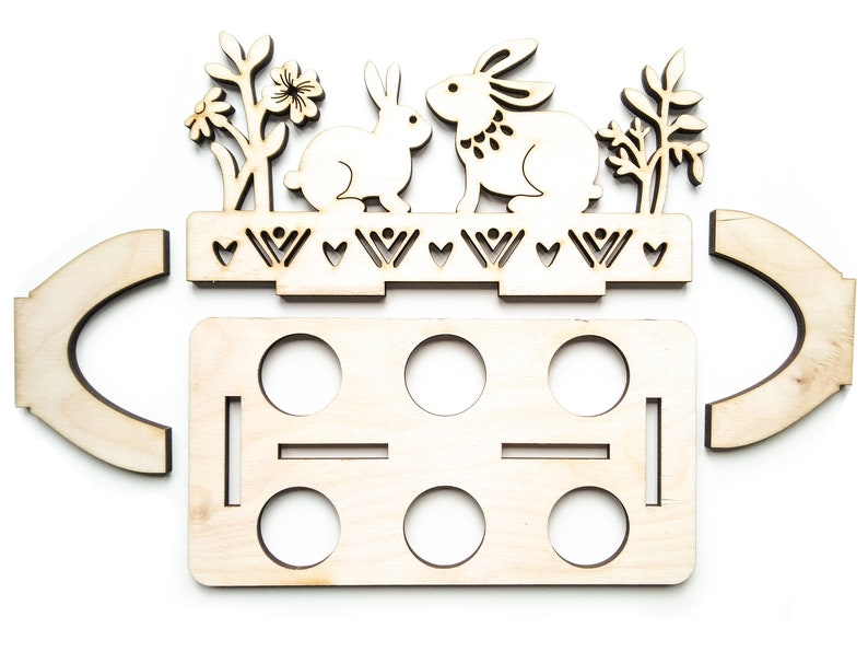 Vintage Easter Eggs Holder of Wood Spring Table Decoration Etsy