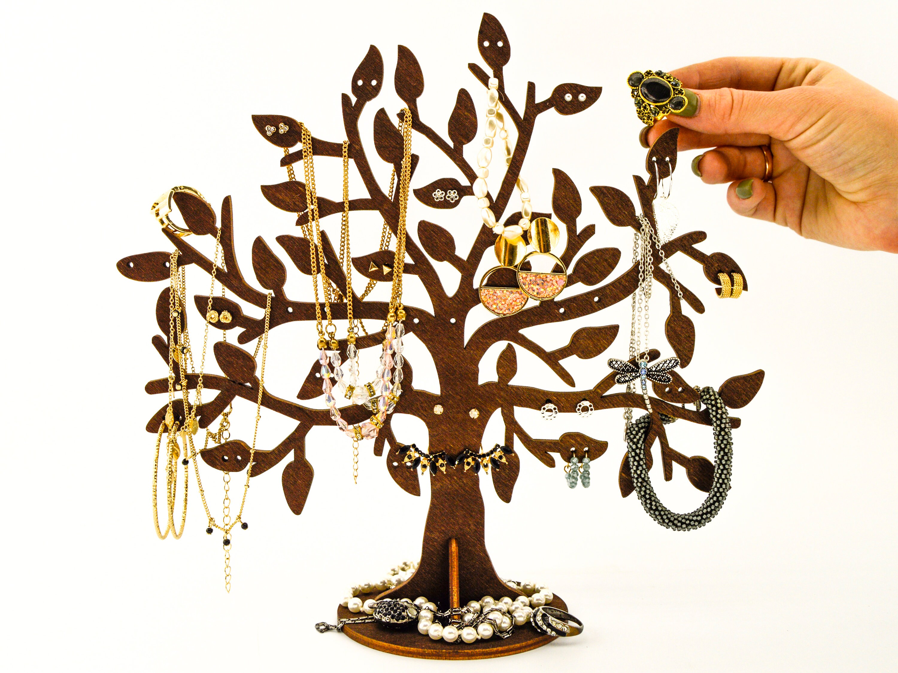 Jewelry Tree Earring Holder Wooden Jewelry Stand Laser Cut Etsy UK