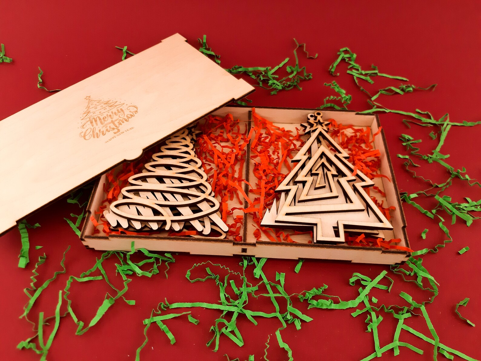 Rustic Christmas Tree Hanging Decoration Wooden Xmas Tree Etsy