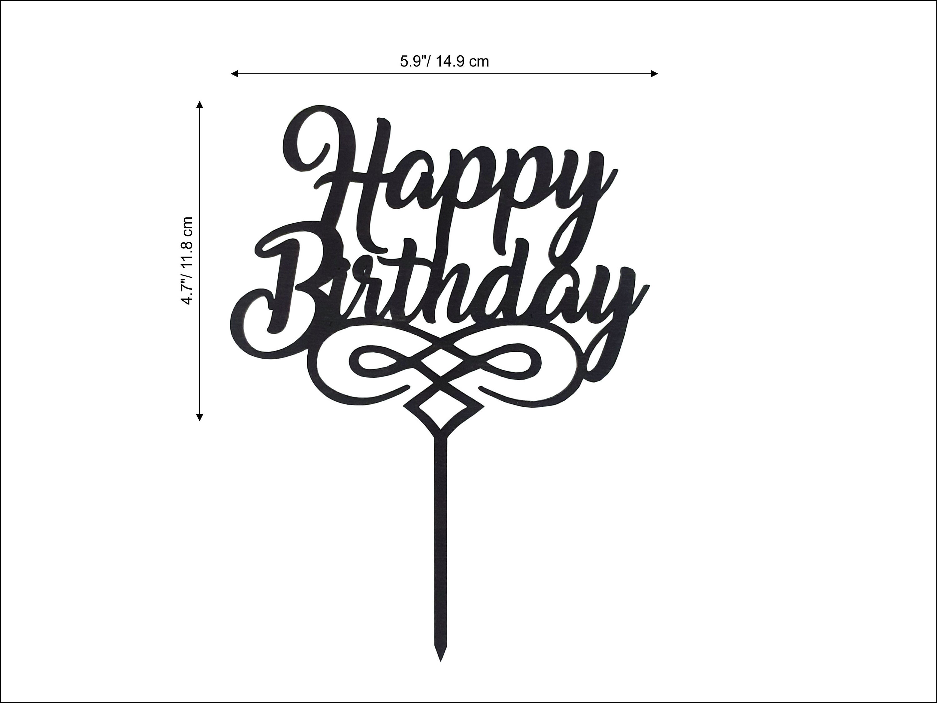 Happy birthday cake topper Birthday cake topper Birthday Etsy
