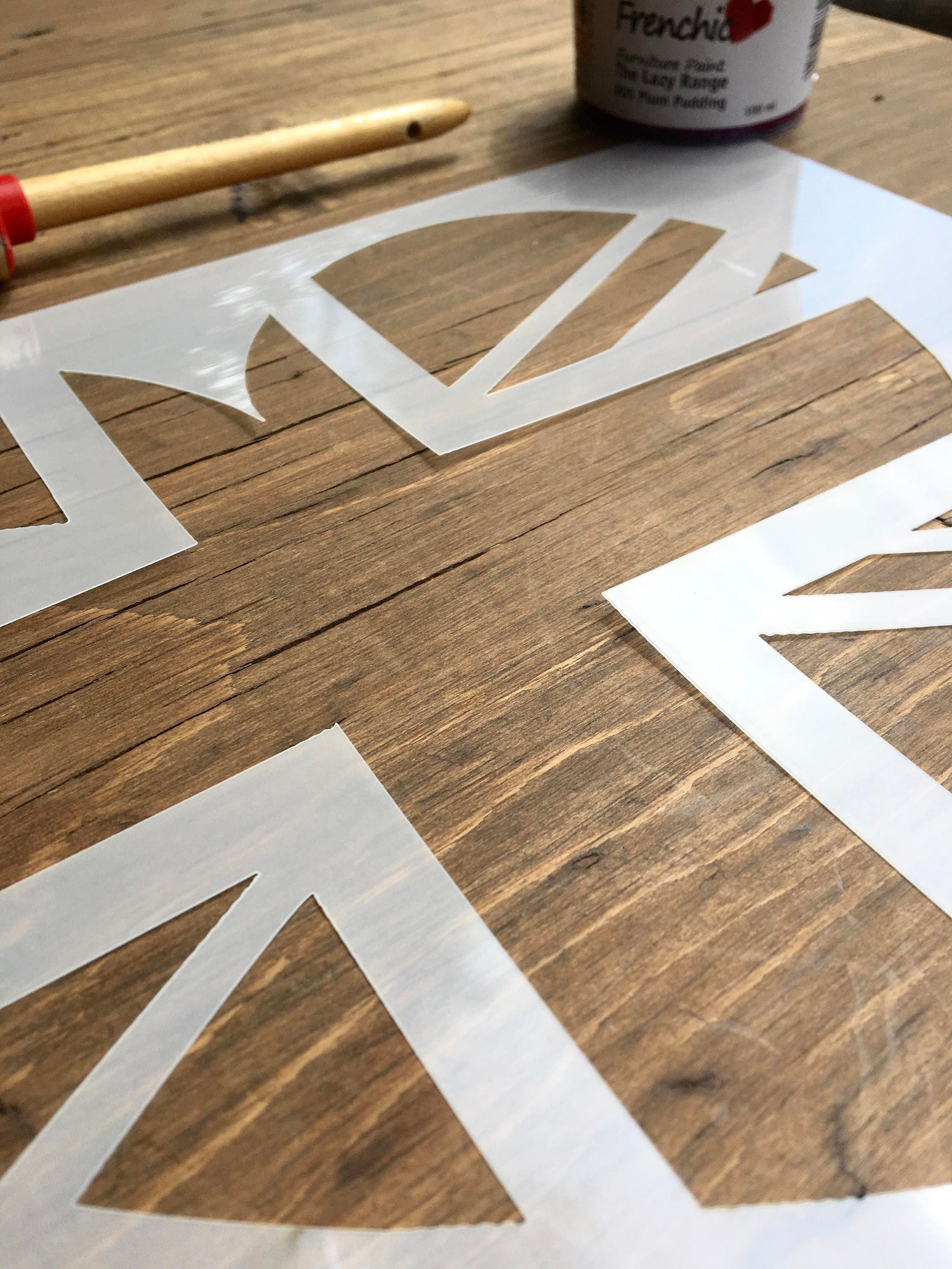British Union Jack Flag Ensign Heart Shaped Stencil, Image Size 220mm X ...