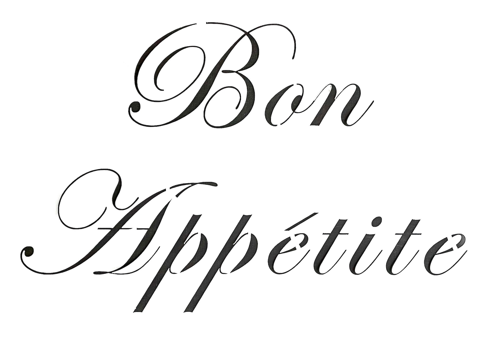 Bon Appetit French Stencil Letter Height 167mm to 42mmmm - Etsy UK