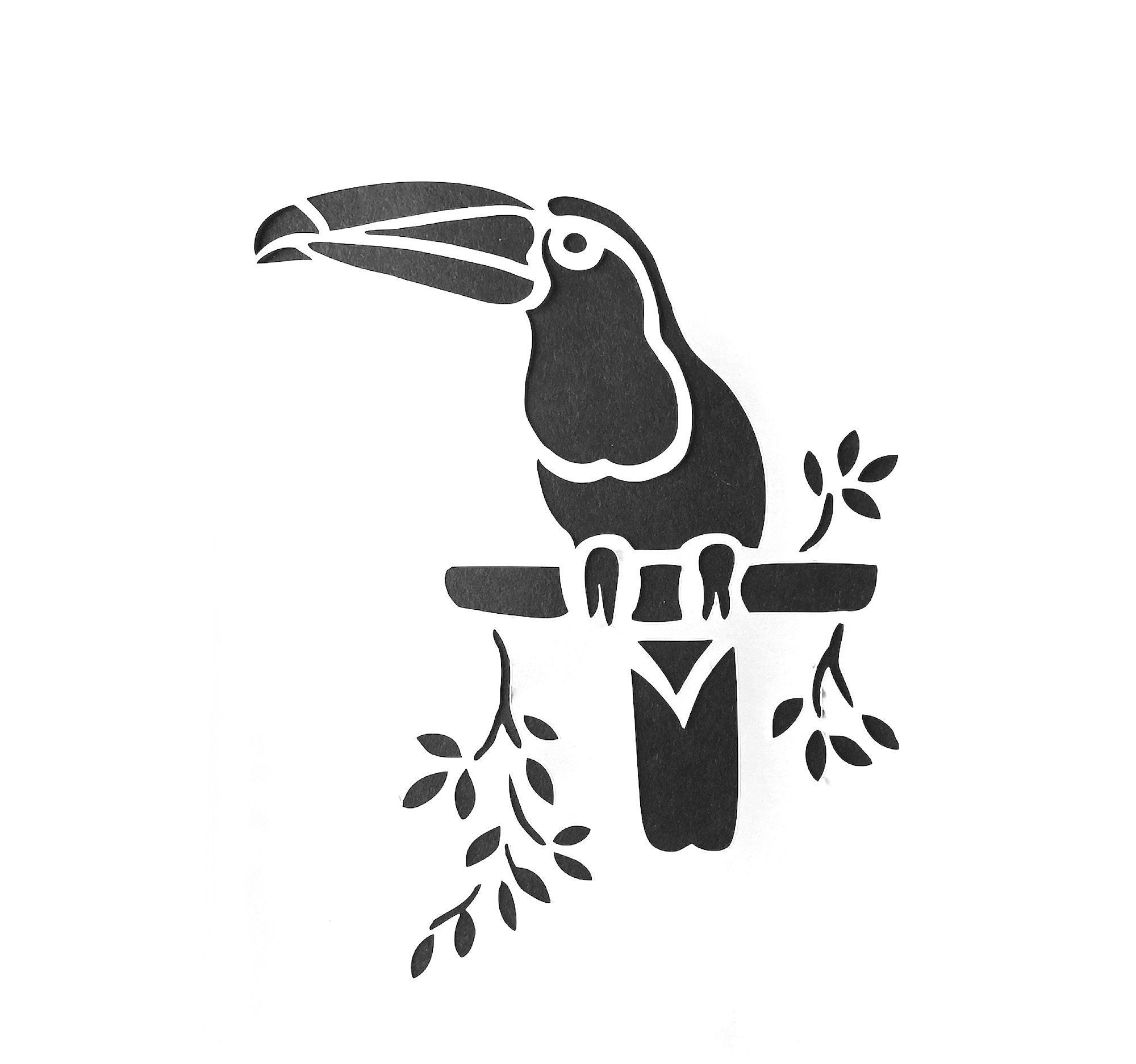 Tools Template Large A2 Long Billed Toucan Wall Stencil DIY & Tools