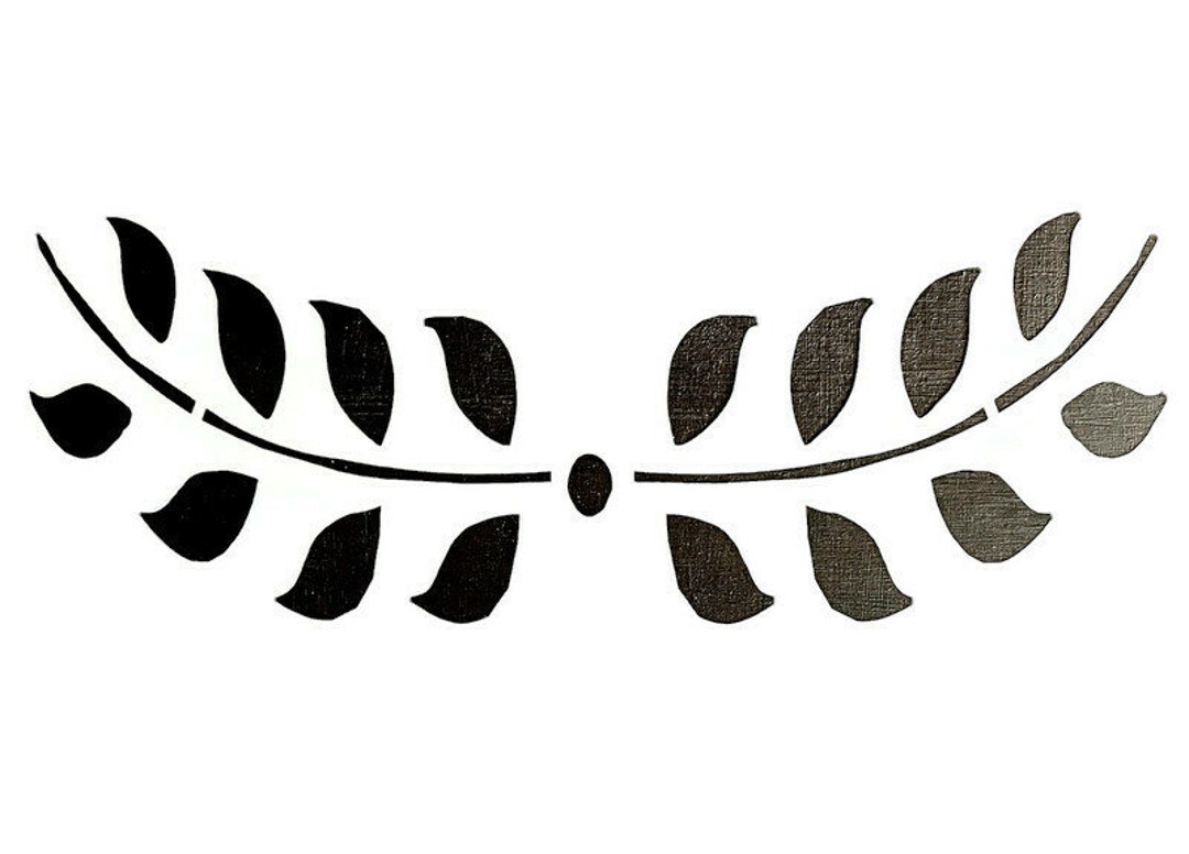 Leaf Flower Double Garland Stencil for Walls Furniture or Crafts on A4 ...