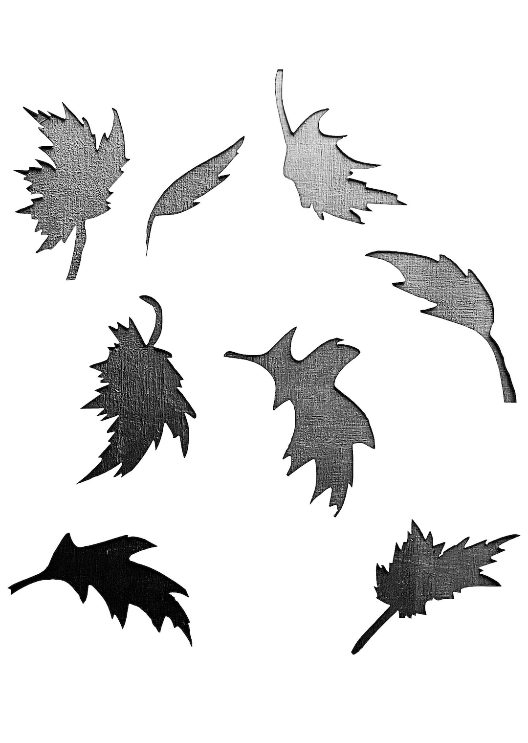 Autumn Leaf Stencil Assorted Designs, Re-usable - Average Leaf Size ...