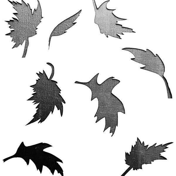 Autumn Leaf Stencil Assorted designs, re-usable - average leaf size 70mm - 56mm