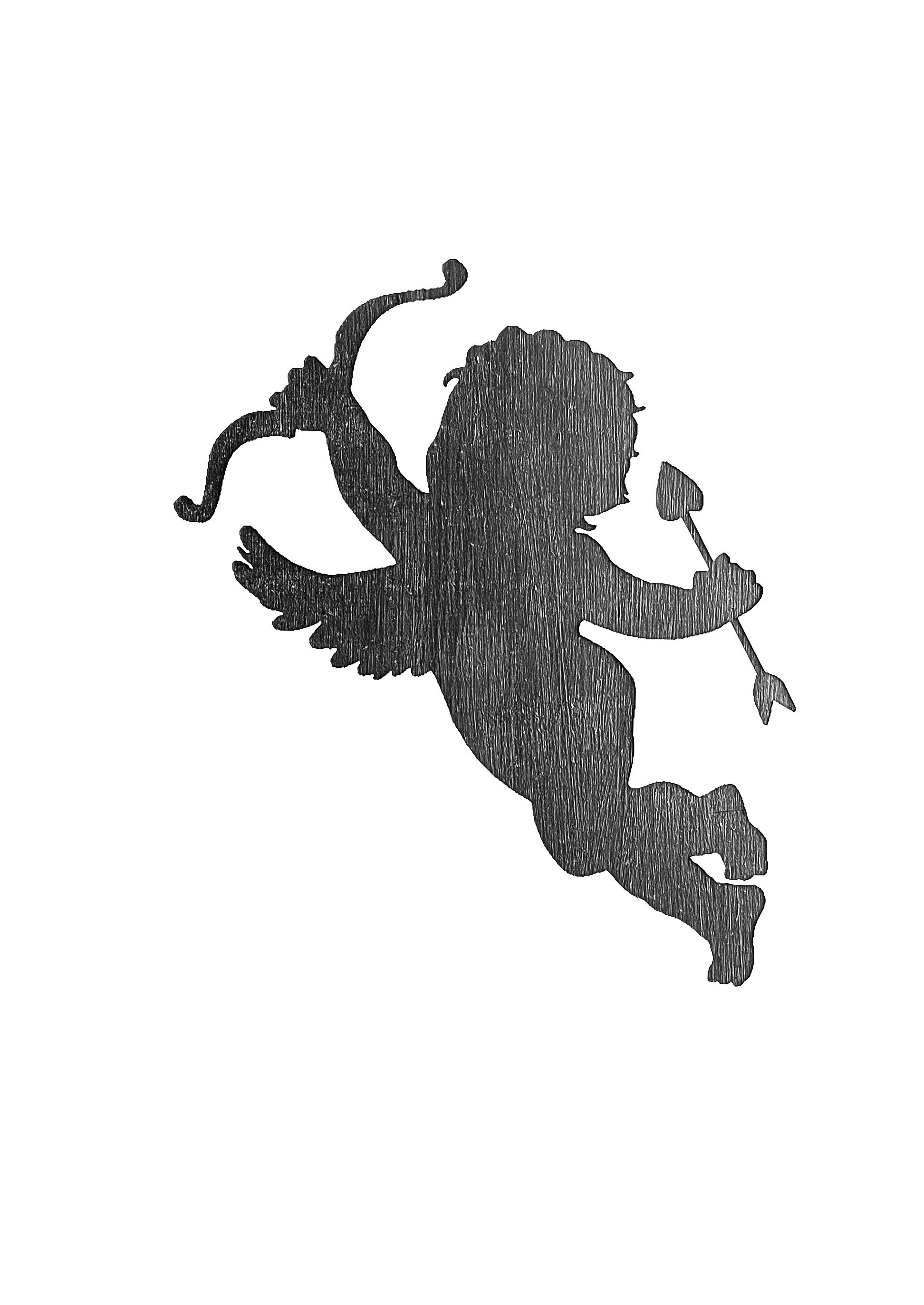 Cherub with Love Arrow Stencil - Image size 160mm x 140mm