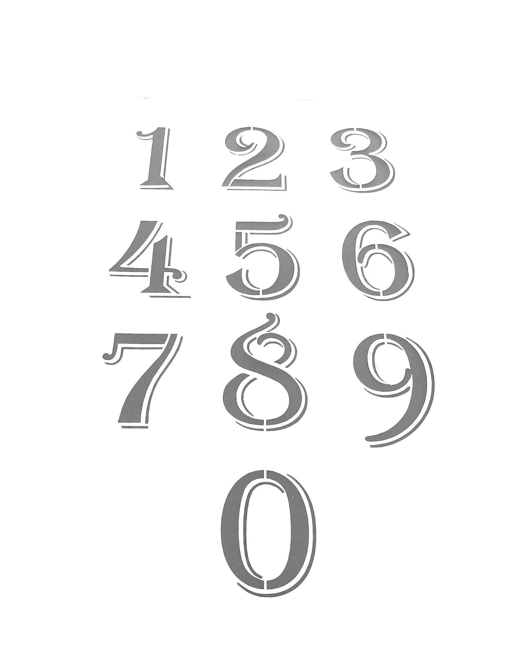 algerian-numbers-stencil-shadow-design-height-of-numbers-51-5mm-etsy for Free Printable 4 Inch Number Stencils Algerian Numbers Stencil Shadow Design, Height of Numbers 51.5mm - Etsy for Free Printable 4 Inch Number Stencils