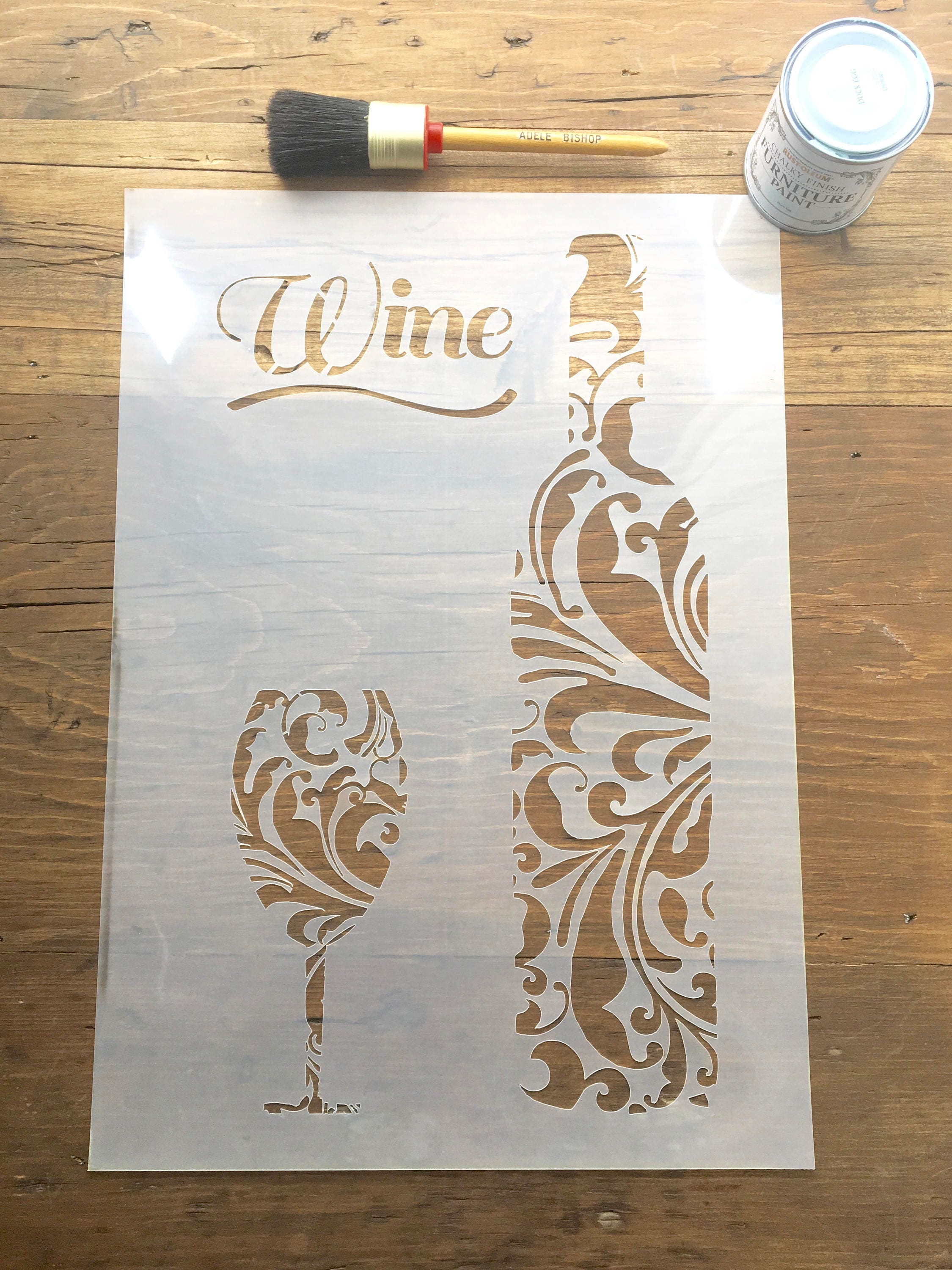 Wine Glass Etching • Stencil - a DIY Craft Studio