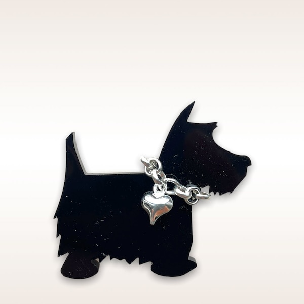 Scottish Highland Terrier Dog Brooch or Earrings, Perfect gift for her on Mother's Day or Birthday Gift