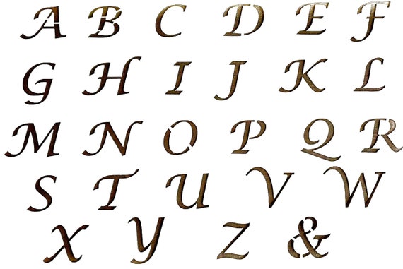 Language: Mobile alphabet uppercase italics