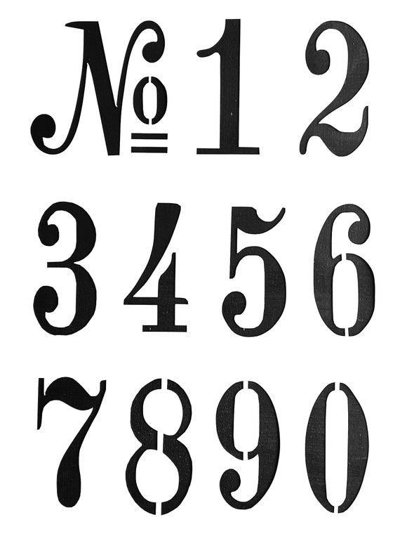 French Vintage Numbers Stencil for Furniture, Walls and Crafts