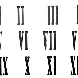 Roman Numbers Numerals Stencil for walls furniture or craft use, A4 Film, Numbers height 40mm