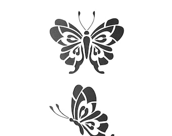 Butterfly Wings Insect Stencil Template A4 - 2 Designs, image sizes in description, re-usable