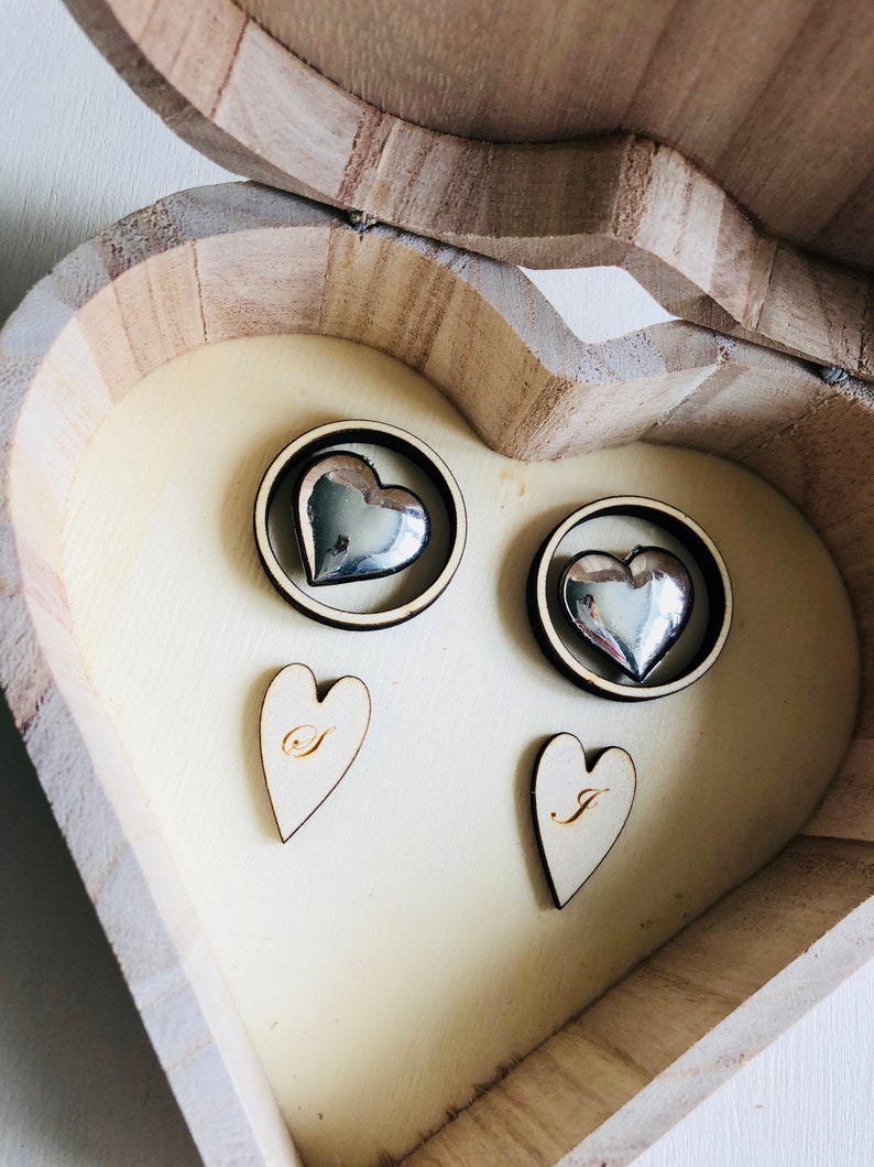 Personalised Heart Shaped Wedding Ring Bearer Box Holder for Etsy