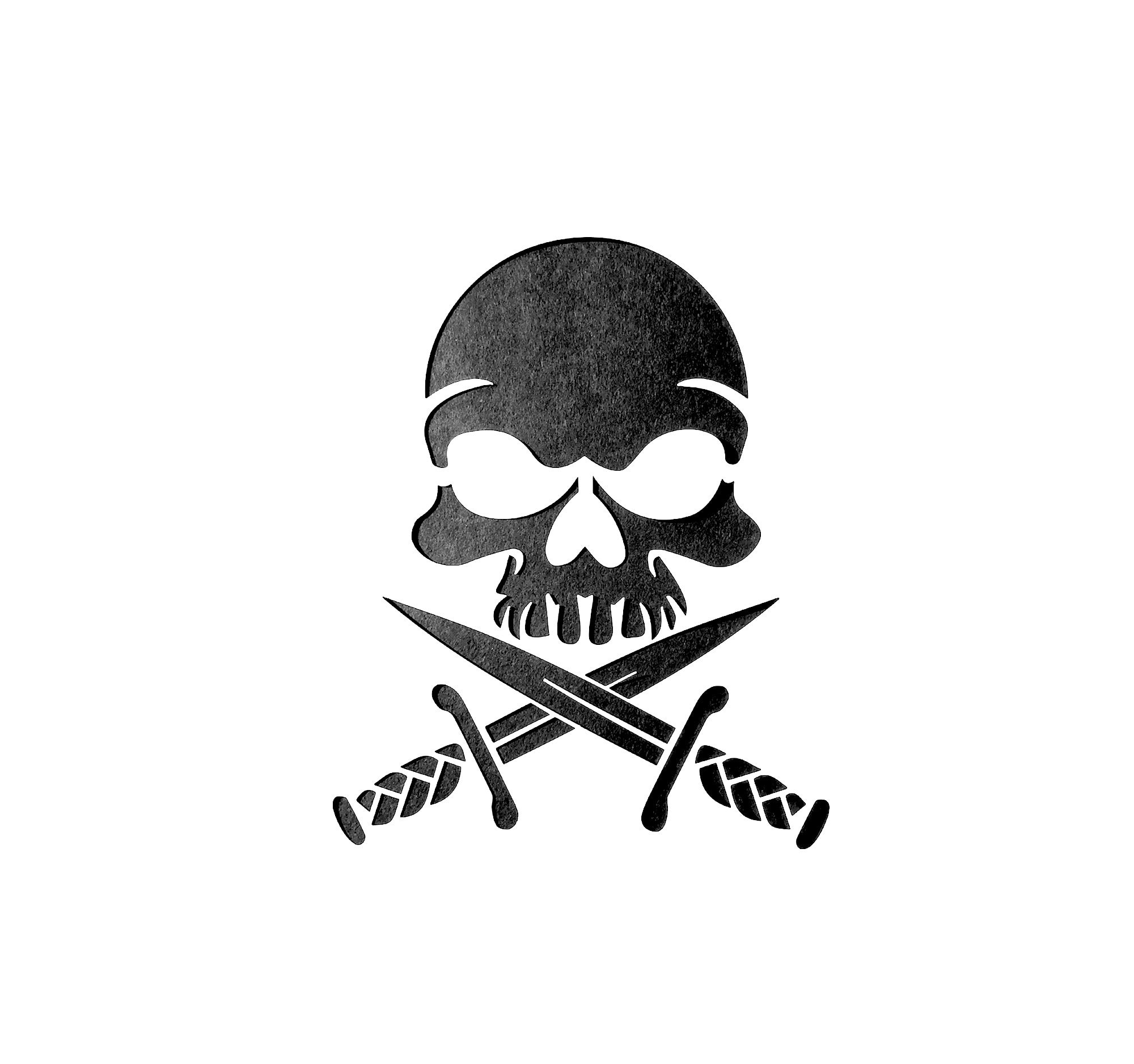 Skull & Crossed Dagger Stencil Template Image Size 180mm X - Etsy UK