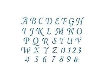 Old English Alphabet and Number Stencil, Craft DIY (27mm - 41mm)