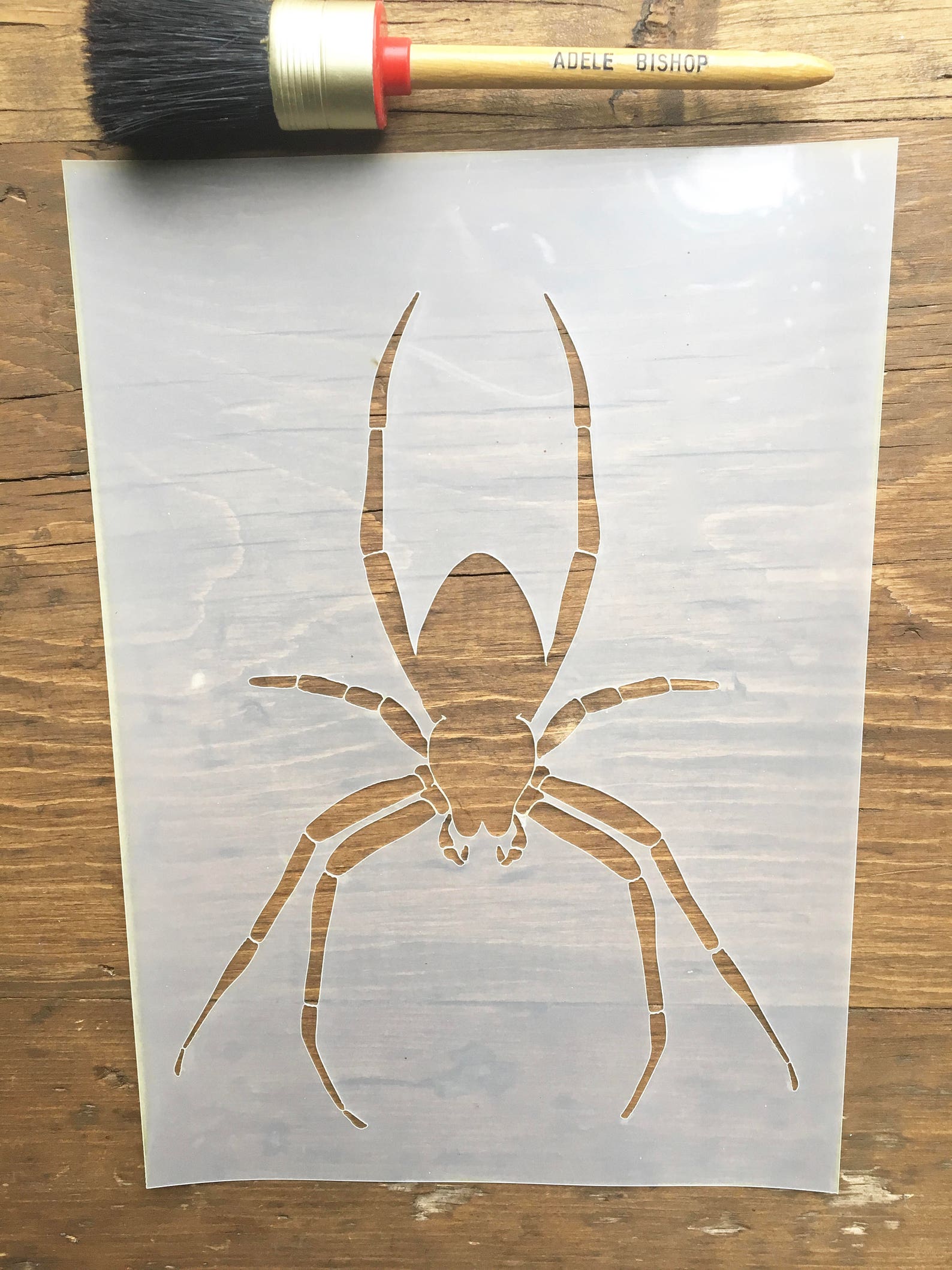 Halloween Spider Spooky Stencil Imagen Tama o 185mm De Ancho X Etsy