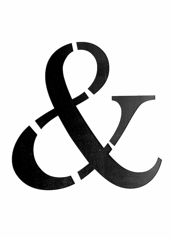 Ampersand and Craft Stencil Image Size 175mm Etsy free-stencil-maker-free-stencils-stencil-templates-stencil-designs