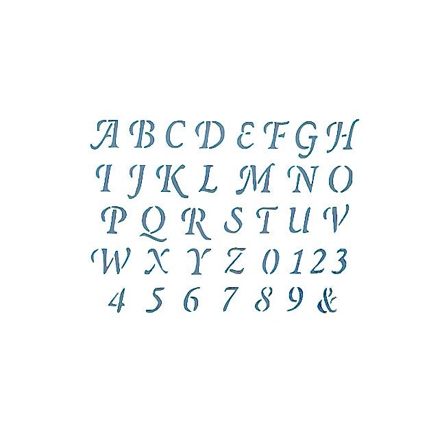 MIX 40 x piccole Lettere Minuscole & Lettera Maiuscola Stencil per Incisione Vetro Alfabeto 