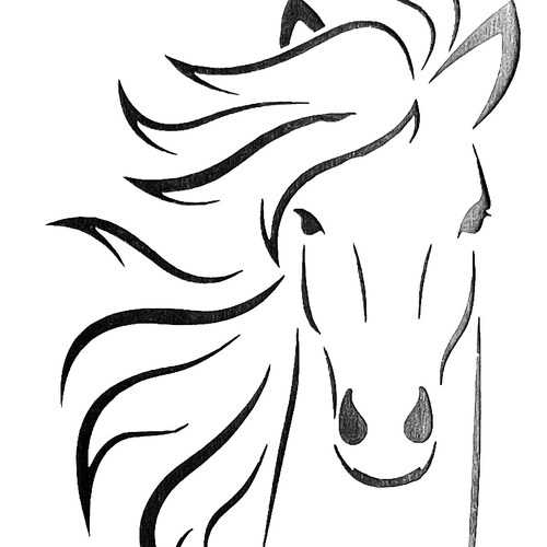 Rearing Horse Stencil for Walls Furniture or Craft Use A4 Etsy