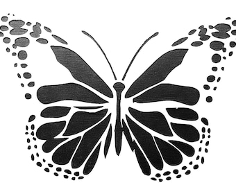Large Butterfly Insect Stencil, for walls furniture or craft use, Image Size 250mm x 377.5mm