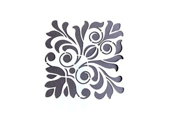 Faux Tile Stencil, Victorian Flower Design, Repeatable and re-usable, 2 sizes available