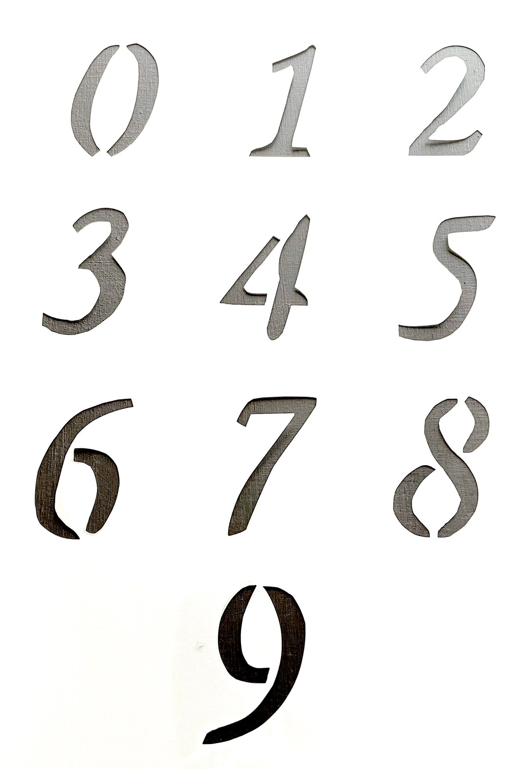 Old English Numbers Stencil 0-9 for Walls Furniture or Craft Use ...
