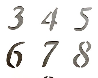 Old English Numbers stencil 0-9 for walls furniture or craft use, numbers height 50mm