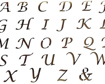 Juego de letras del alfabeto en cursiva, mayúsculas y minúsculas, para paredes, muebles y muchas manualidades