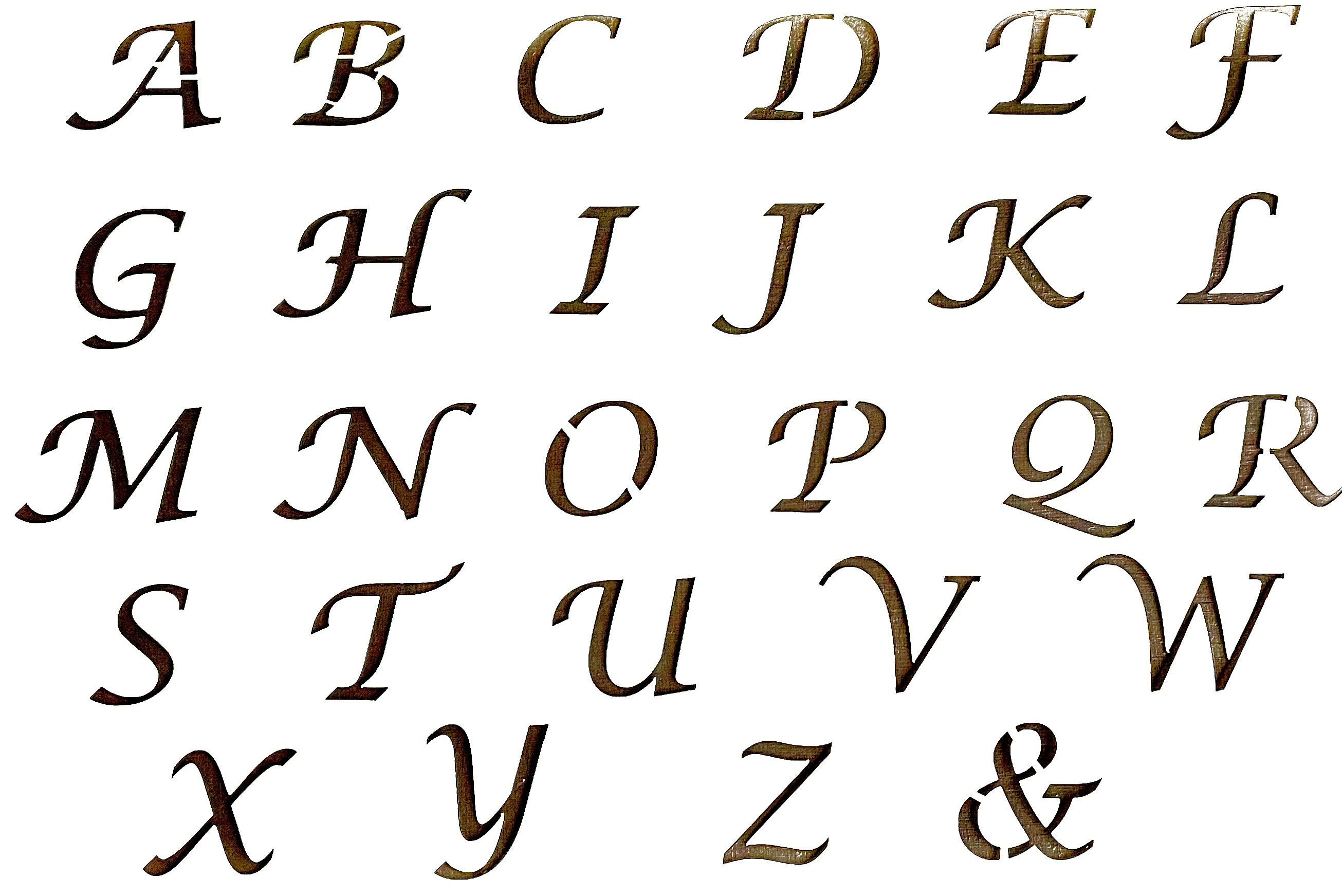 Italics Capital and Lower Case Alphabet Letters Set, for Walls ...