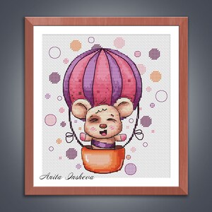 Kreuzstichvorlage Little Travelers Puppy Puppy Kreuzstichvorlage modern Stickvorlage Zählbild pdf sofort download