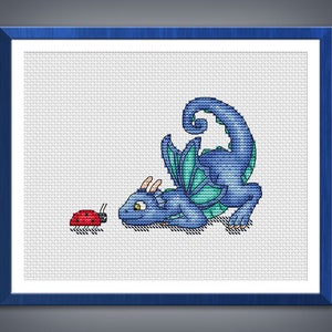 Cross stitch pattern Dragon Sky Dragon cross stitch pattern Embroidery chart pdf instant download