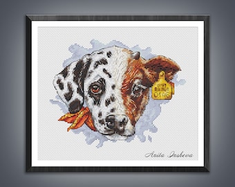 Cross stitch pattern Vegan cross stitch pattern modern embroidery Animals cruelty free chart counted cross stitch pdf instant download