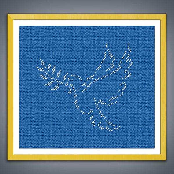 Cross stitch pattern Dove of peace cross stitch pattern Chart peace pdf instant download