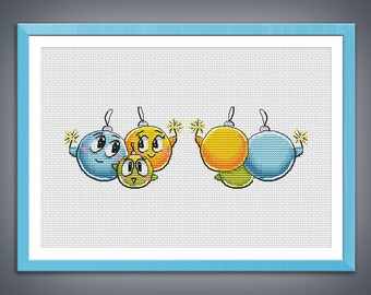 Cross stitch pattern Christmas toys cross stitch pattern Winter cross stitch Embroidery chart pdf instant download