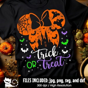 Trick or Treat SVG, Halloween Mouse Castle Shirt svg, Spooky Halloween Castle svg, Cut Files svg dxf jpeg png, Digital Instant Download