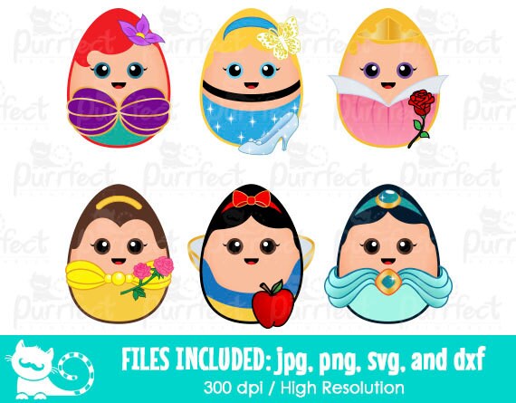 Download Princess Easter Eggs Bundle 1 Svg Digital Cut Files In Svg Etsy