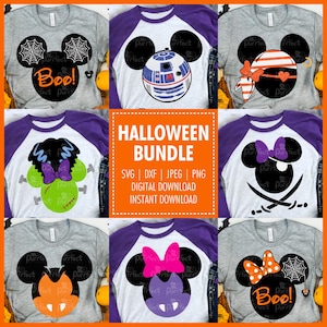 Mouse Vampire Pirates Boo SVG Bundle, Let&#39;s Trick or Treat Down Main Street, Family Vacation Trip Shirt Designs, Instant Digital Download