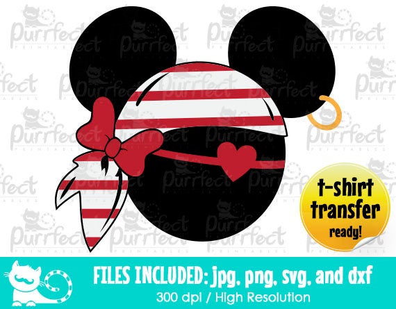 Download Minnie Mouse Cute Pirate Girl Ver 2 SVG Digital Cut Files ...