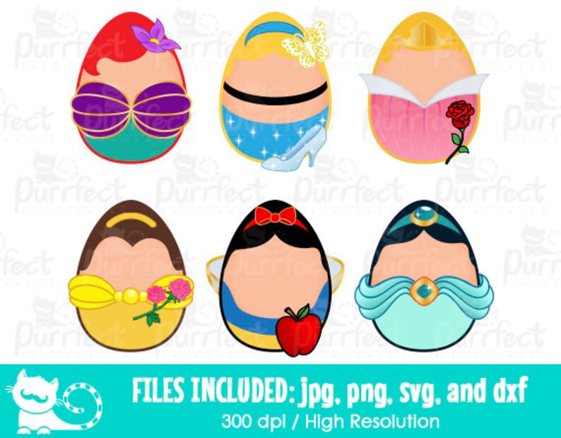 Download Princess Easter Eggs Without Eyes Bundle 1 SVG Digital Cut ...