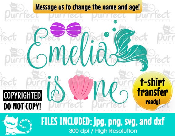 Download Mermaid Tail Custom Name With Age Svg Digital Cut Files In Etsy