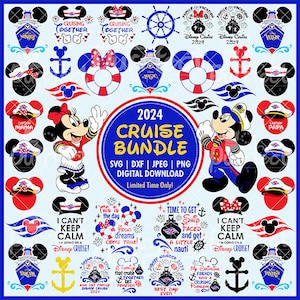 Mega Cruise SVG Bundle Family Vacation Trip Sublimation Cartoon Printable Designs Clipart Instant Digital Download svg dxf jpeg png Files
