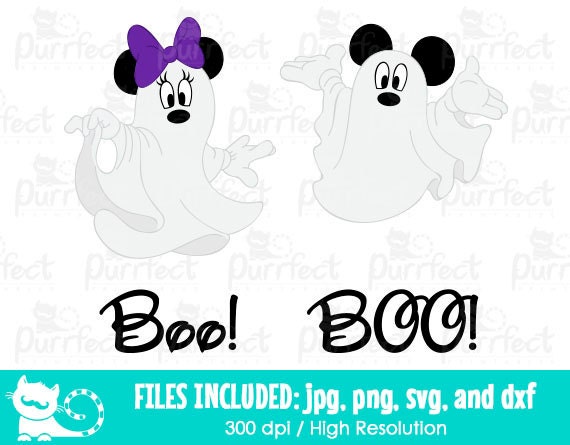 Download Mickey and Minnie Ghost SVG Disney Halloween Ghost SVG | Etsy