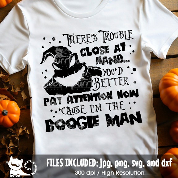 Oogie Boogie Bash SVG, Boogie Man svg, Spooky Halloween Tee svg, Not So Scary Halloween Party, Cut Files svg dxf jpeg png, Instant Download