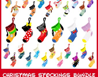Christmas Stockings SVG Bundle Mouse Cartoon Toys Toy Princess Stockings Sublimation Designs Instant Digital Download svg dxf jpeg png