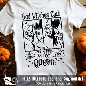 Why Be A Princess When You Could Be A Queen SVG, Villains svg, Vacation Trip svg, Funny Halloween svg dxf jpeg png, Instant Digital Download