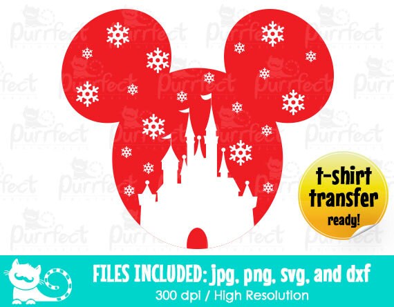 Download Free Mickey Disney Castle Christmas Snow Flakes Svg Disney Digital Etsy SVG Cut Files